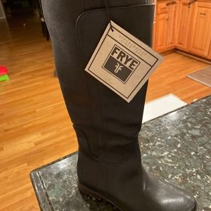NWT black Frye tall boots